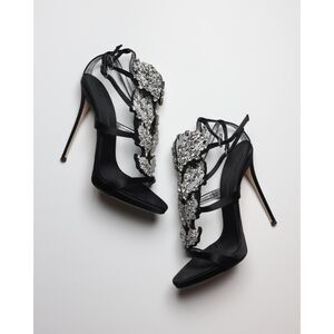 Giuseppe Zanotti Colline 110 Cruel Silver Summer Embellished